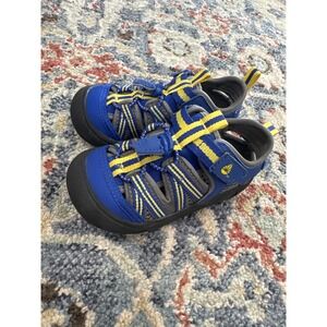 Academy Water Sandals Toddler 7 Blue Yellow Sporty Closed Toe